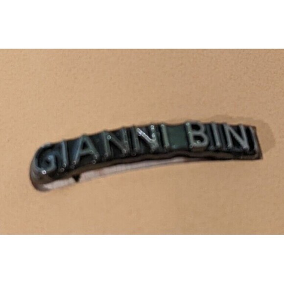 GIANNI BINI Black Leather Sling-Back 4" Stiletto Heel One-Strap Sandals 7M - Picture 10 of 11